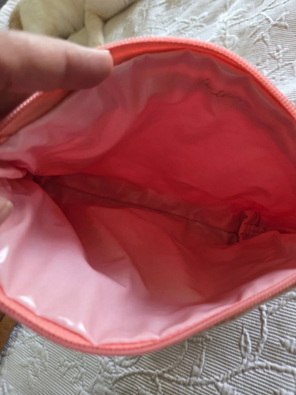 Victoria's Secret | Pink & Peach 'Beach Bum' Wristlet Cosmetic Pouch